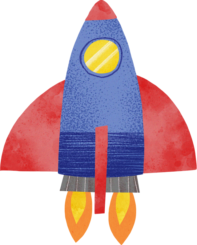 Paper Collage Rocket